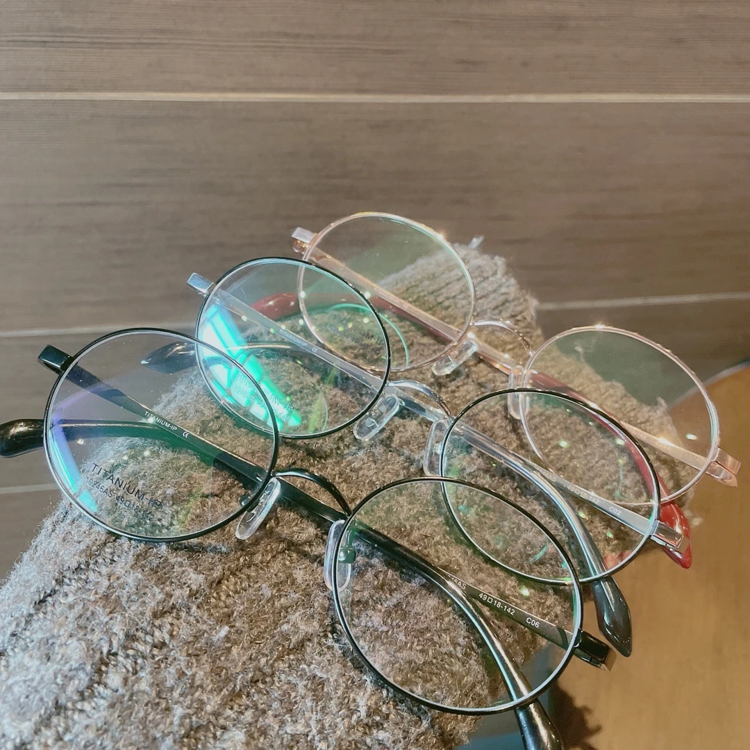 超经典小圈椭圆高度数纯钛β纯钛眼镜框高度数福音
