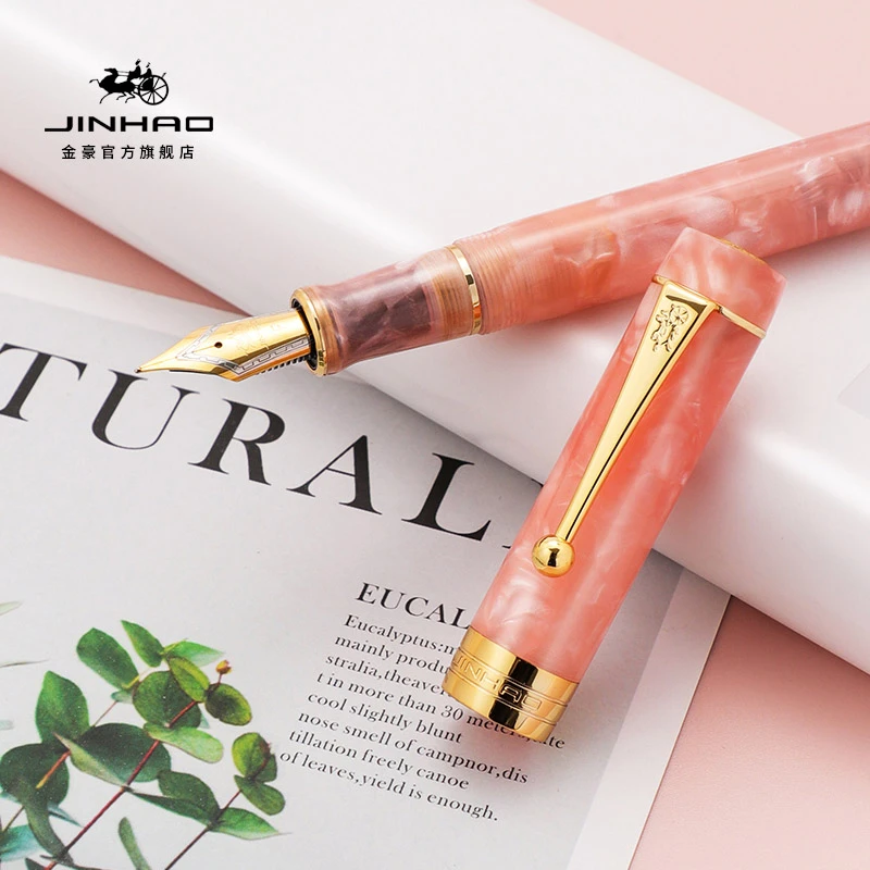 钢笔世纪100豆腐18K镀金笔尖男女士高档精致商务办公练字学生专用