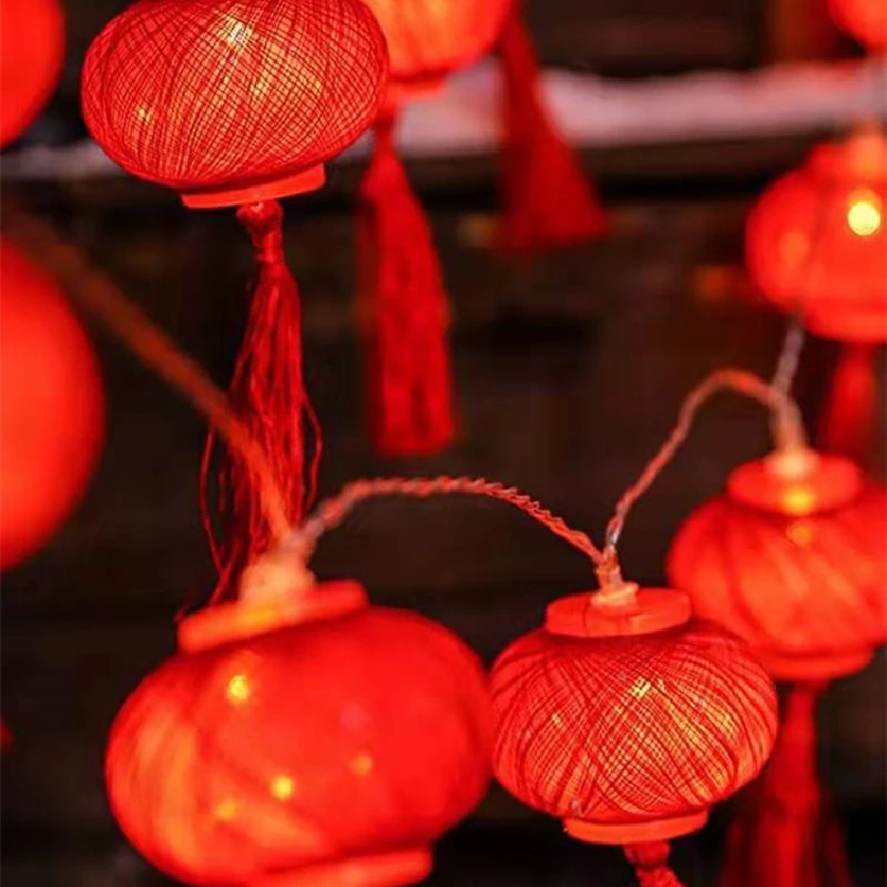 春节灯笼挂饰过新年阳台一对装饰品小红挂件2022虎年彩灯led花灯