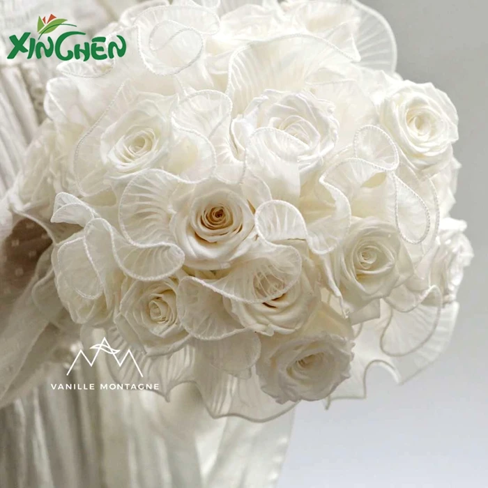 黑色褶皱波浪拷边纱鲜花包装纱网1