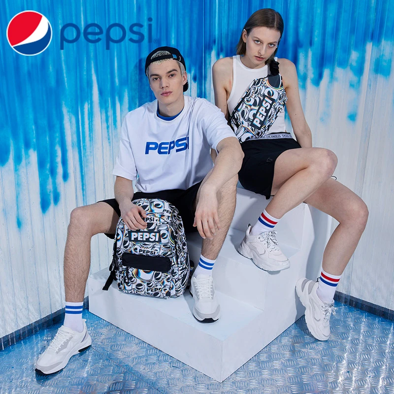 【胖虎专属】Pepsi百事男女双肩包新款大容量尼龙背包（赠卡包）