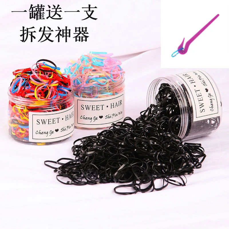 无金属亚克力发饰 编发松紧绳高弹力加厚小皮筋