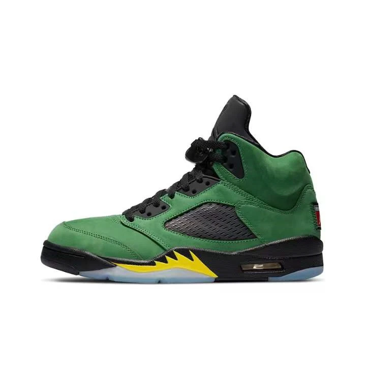 Air Jordan 5 AJ5 俄勒冈鸭子 绿麂皮 篮球鞋CK6631-307