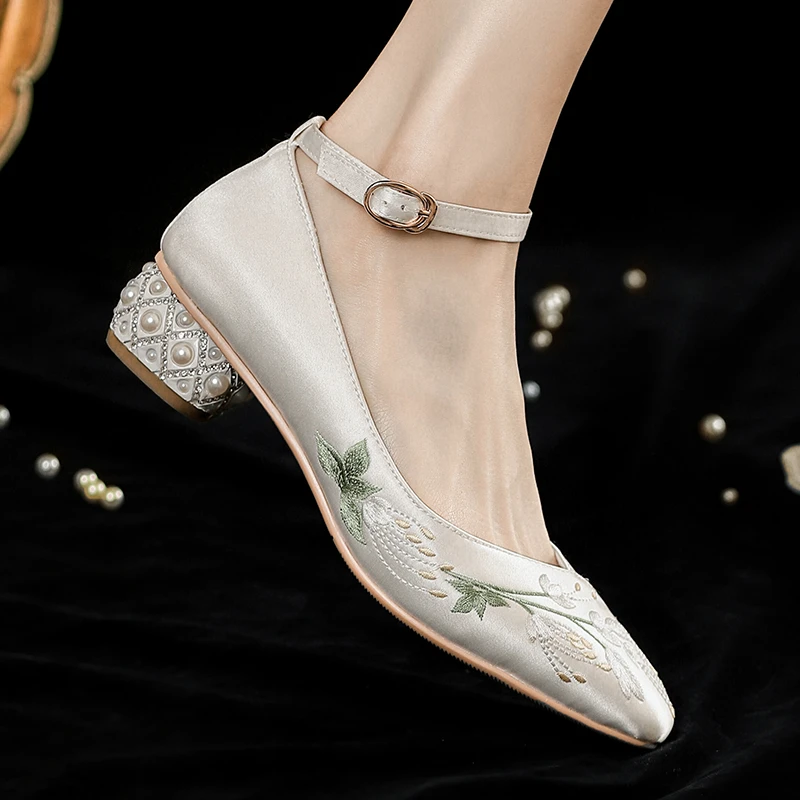 零尚舞度《林间仙子》原创手工复古国风旗袍鞋平跟单鞋女鞋 2038