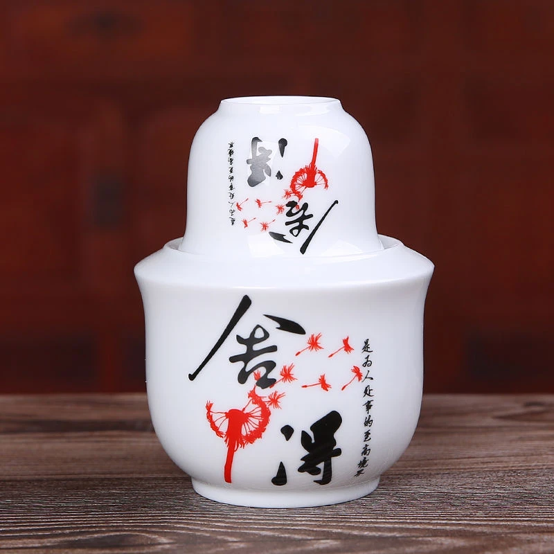 温酒器烫酒壶家用陶瓷温酒壶暖酒热酒壶老式酒具套装黄酒三两酒器