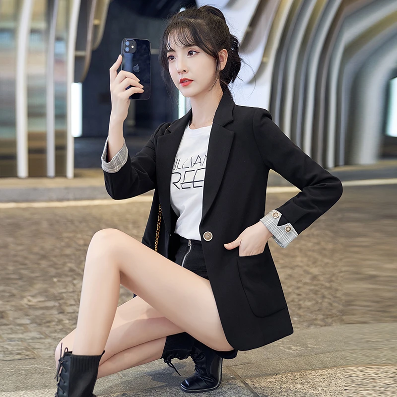 黑色小西装外套女春秋2025新款时尚流行韩版英伦风女士西服上衣女