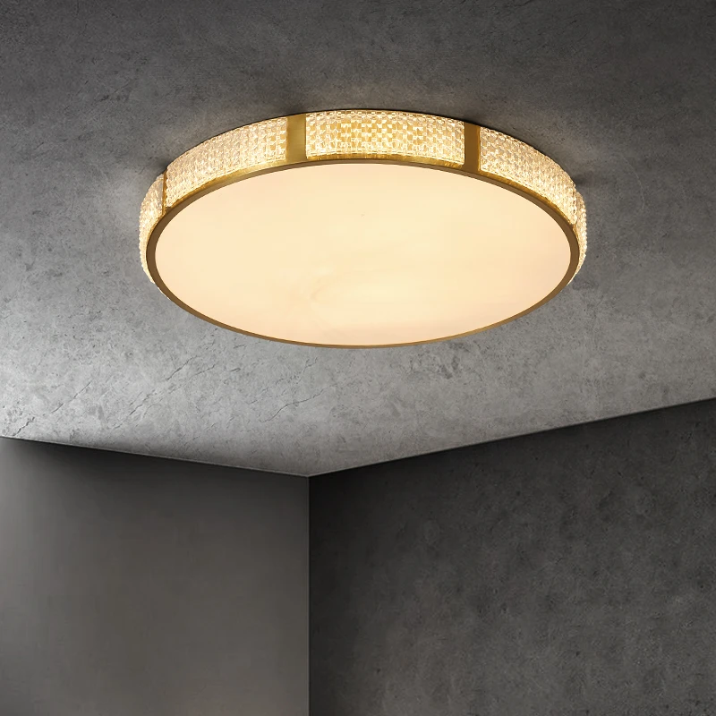 包安装卧室灯吸顶灯led全铜客厅灯家用轻奢灯具现代简约创意北欧