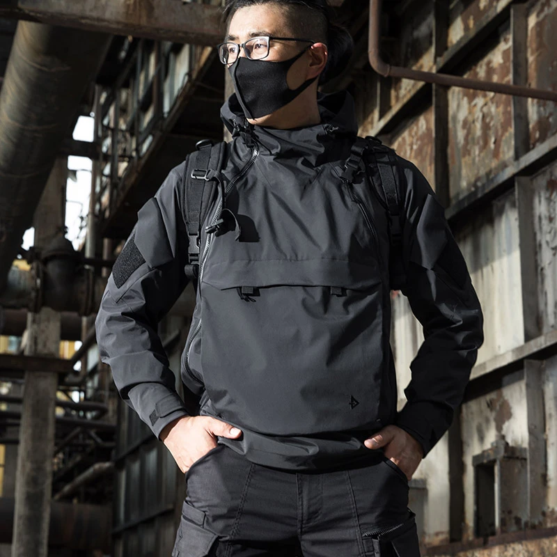 【龙牙】天枢机能风衣外套防风户外保暖潮流百搭休闲连帽登山男大码