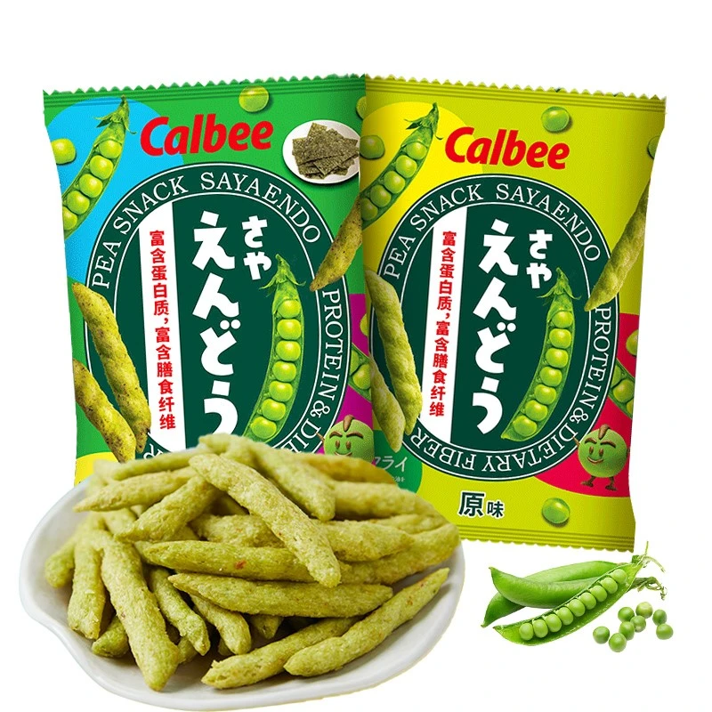 泰国进口卡乐比Calbee豌豆脆海苔味脆米条爽口淡盐味膨化小零食