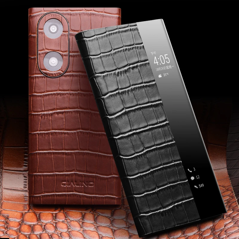 适用华为nova9Pro手机壳真皮 nova9官方同款手机壳鳄鱼纹华为皮套
