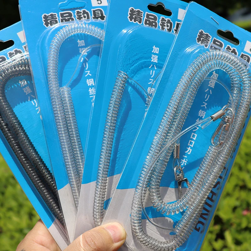 鱼之川失手绳一根防丢钢丝绳鱼竿耐磨回弹高弹力结实鱼竿爆护绳子