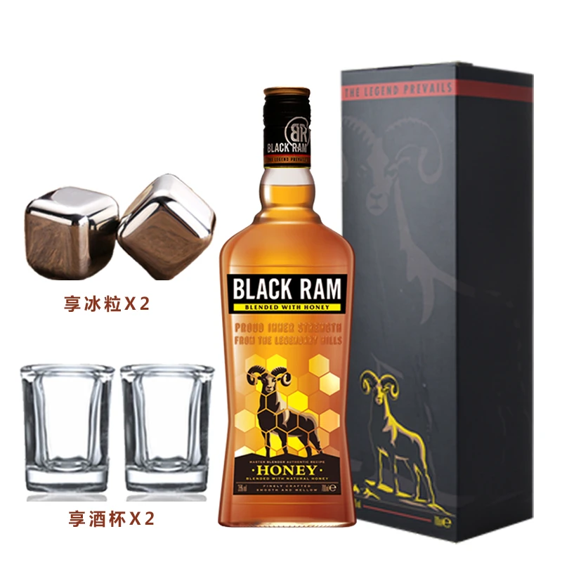 洋酒黑公羊原瓶进口保加利亚威士忌whisky烈酒鸡尾酒700ml可乐桶
