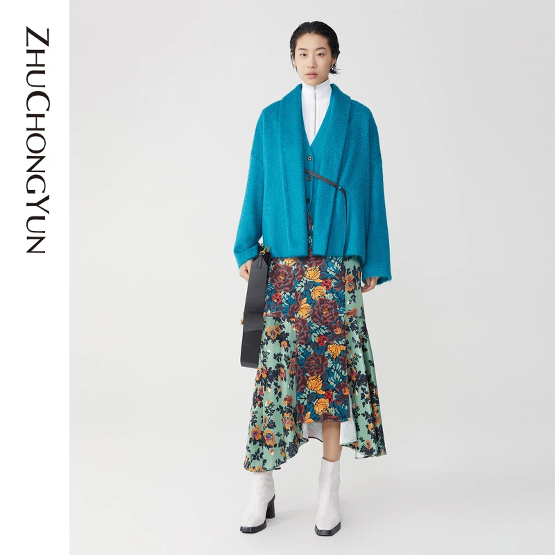 ZHUCHONGYUN开衫复古设计师国风秋冬上衣外套C1AY42868