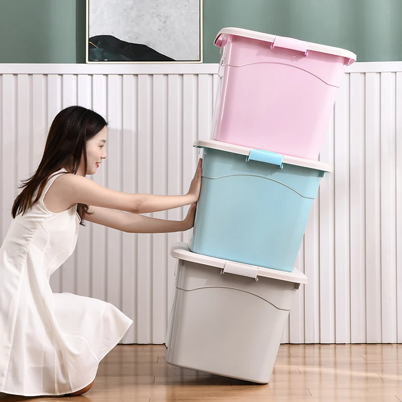 妙昂【直播专享】家用加厚大容量衣服防尘收纳箱实用居家好物特大号