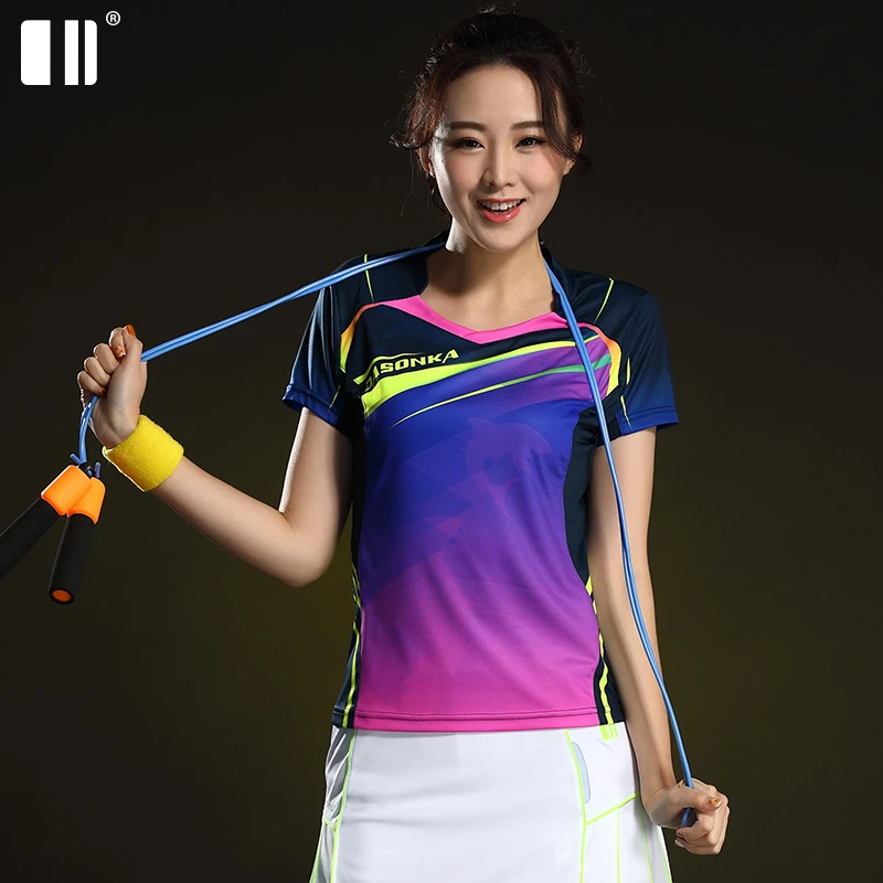 21525单双号羽毛球服男女速干短袖T恤乒乓球上衣网球服运动球服排