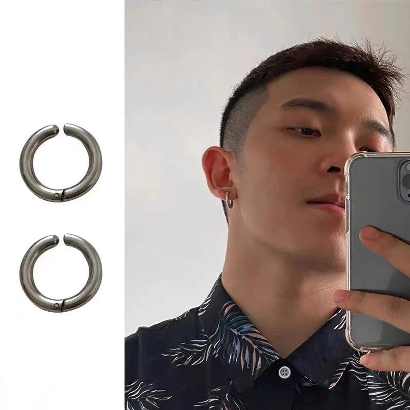 钛钢耳饰 耳环无需耳洞耳夹朋口耳扣欧美个性百搭耳钉钛钢