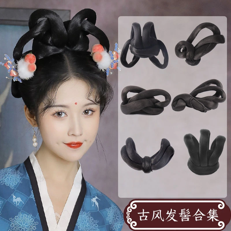 汉服假发唐风发髻明制全发丝可变形古风日常发包汉服宋制古装造型