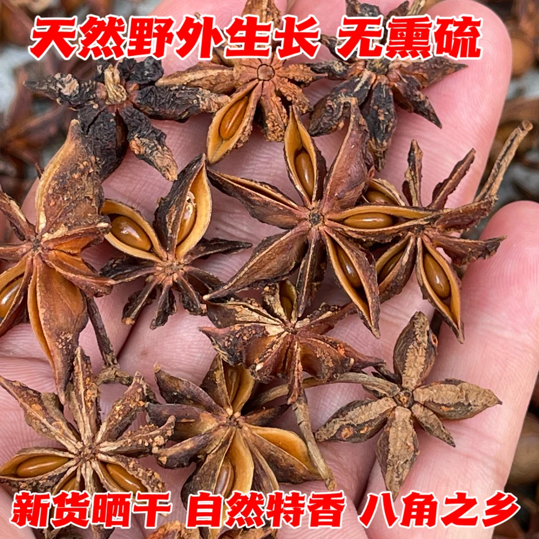 野生八角广西大山桂皮煲汤炖汤卤肉香料 50g 100g 250g