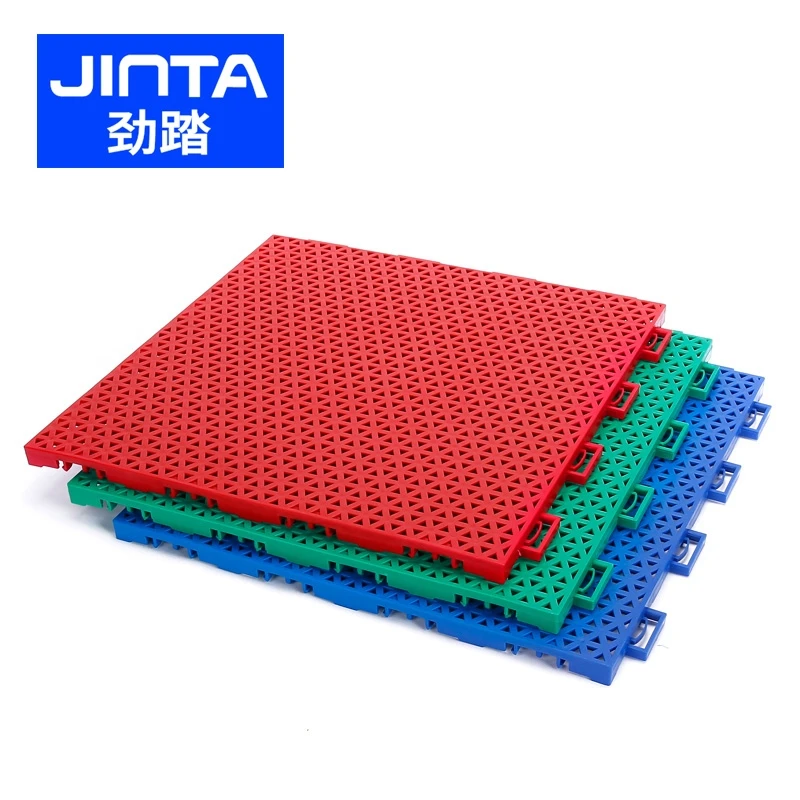 JINTA/劲踏专业室外室外篮球场3v3悬浮式拼装地板双层耐用运动pvc