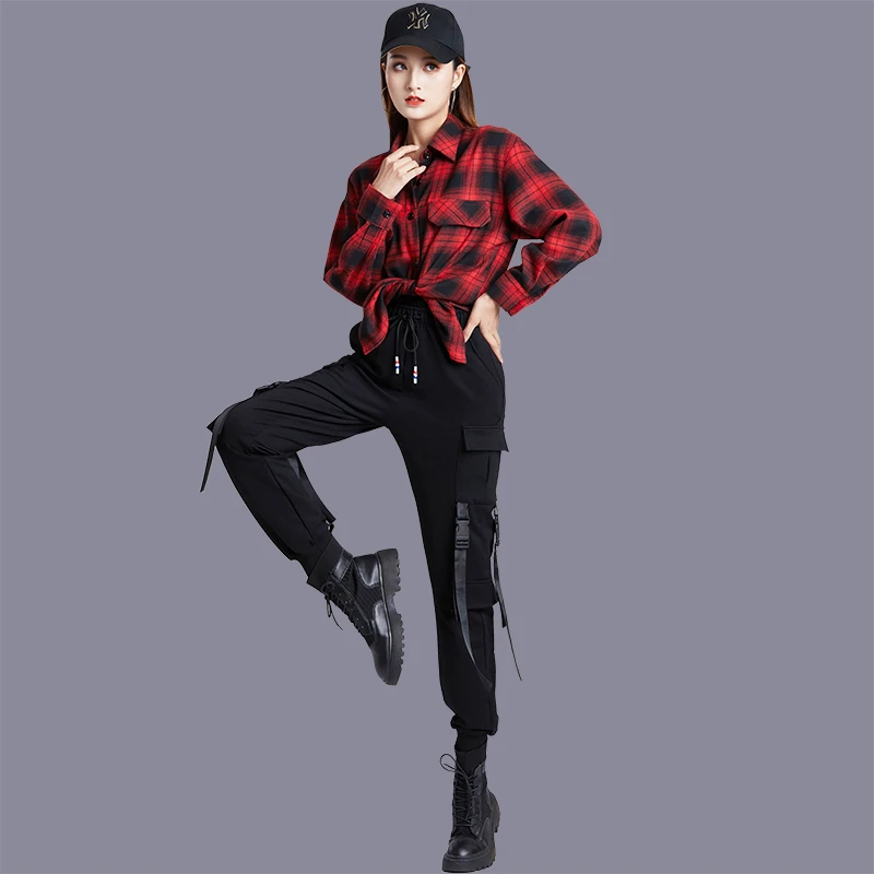 鬼步舞服装新款套装运动装曳步舞春秋季广场舞演出女水兵跳舞衣服