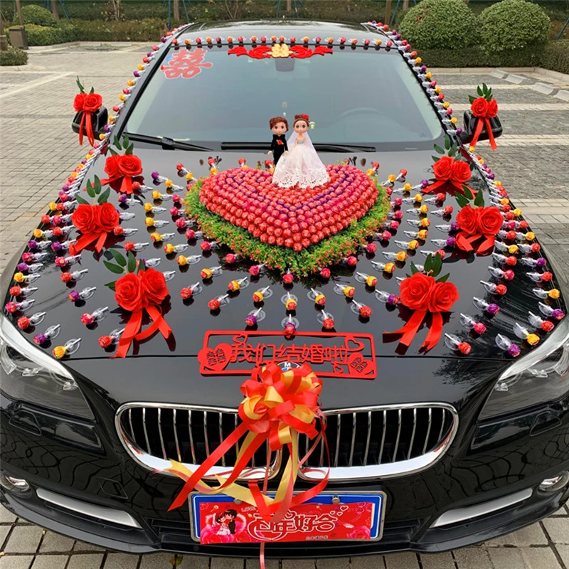 婚车装饰套装棒棒糖婚车装饰全套