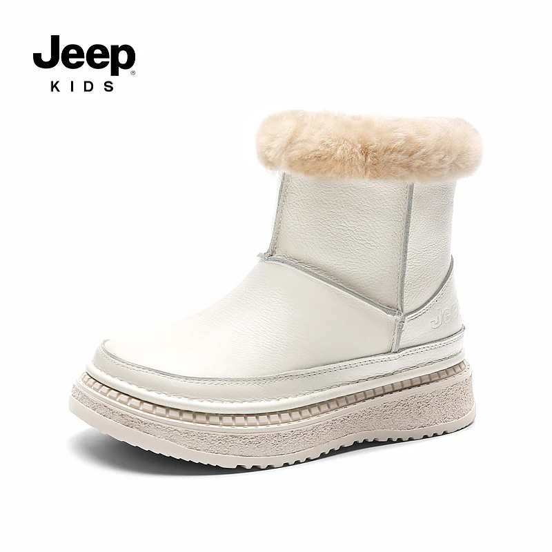 Jeep 大棉雪地靴加绒保暖冬马丁靴 标准码26-36.5 21AW0298女童