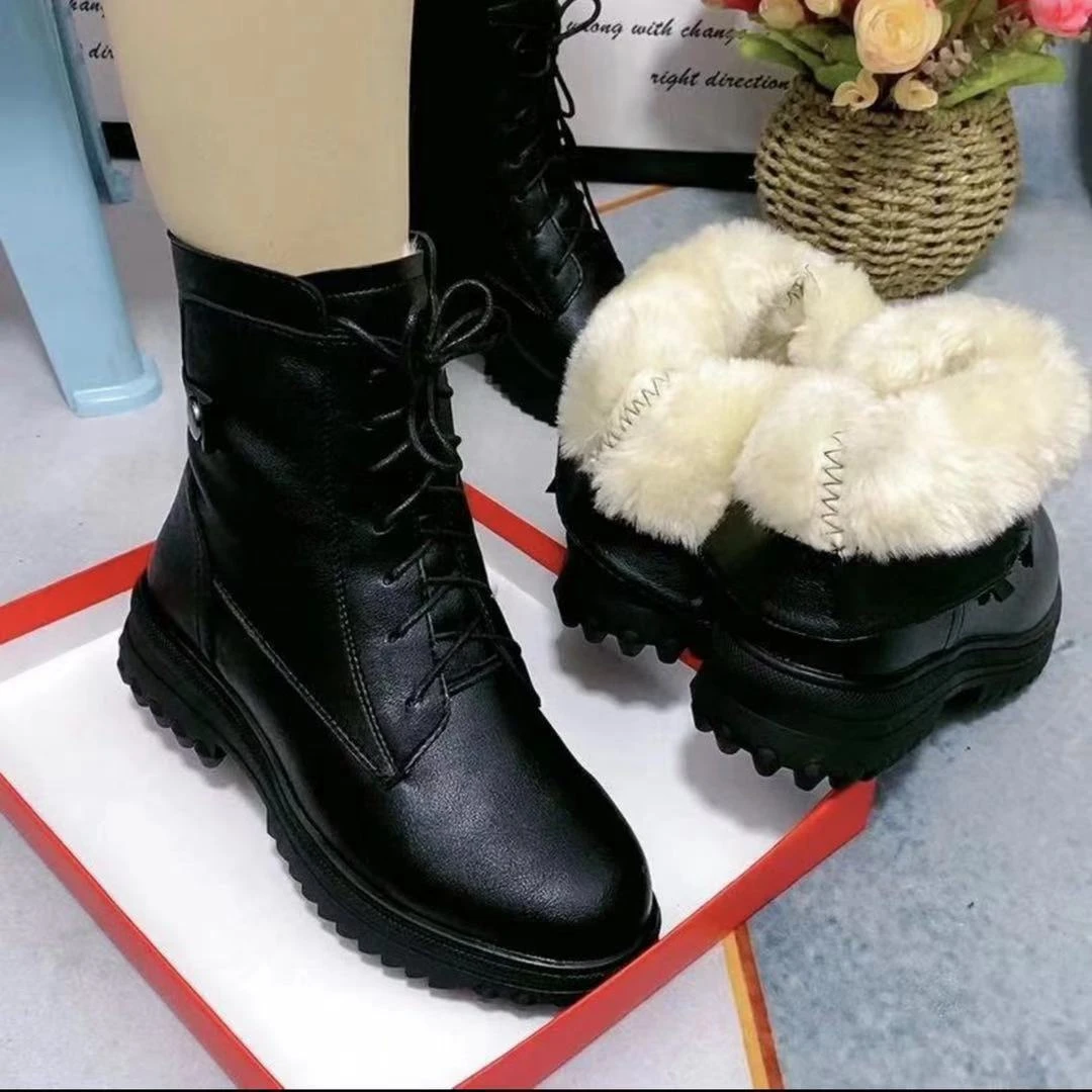 冬季新款加厚防寒保暖大棉马丁靴