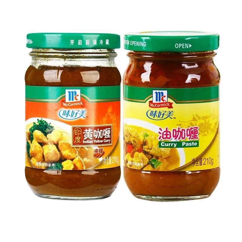味好美油咖喱210g家用黄咖喱块牛腩鸡肉即食拌饭咖喱酱调料