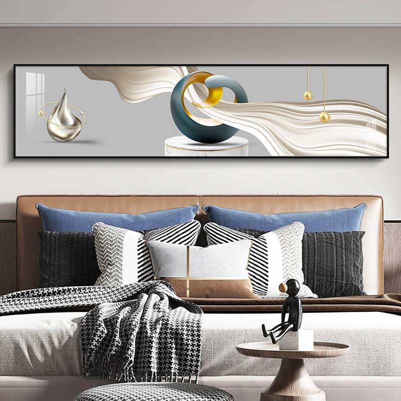 阪画屋2北欧简约卧室装饰画抽象艺术主卧床头画大尺寸挂画悠然