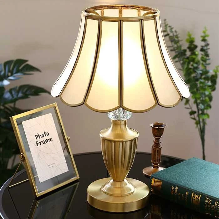 小锌复古全铜台灯 美式欧式奢华客厅简约创意卧室床头书房书桌灯