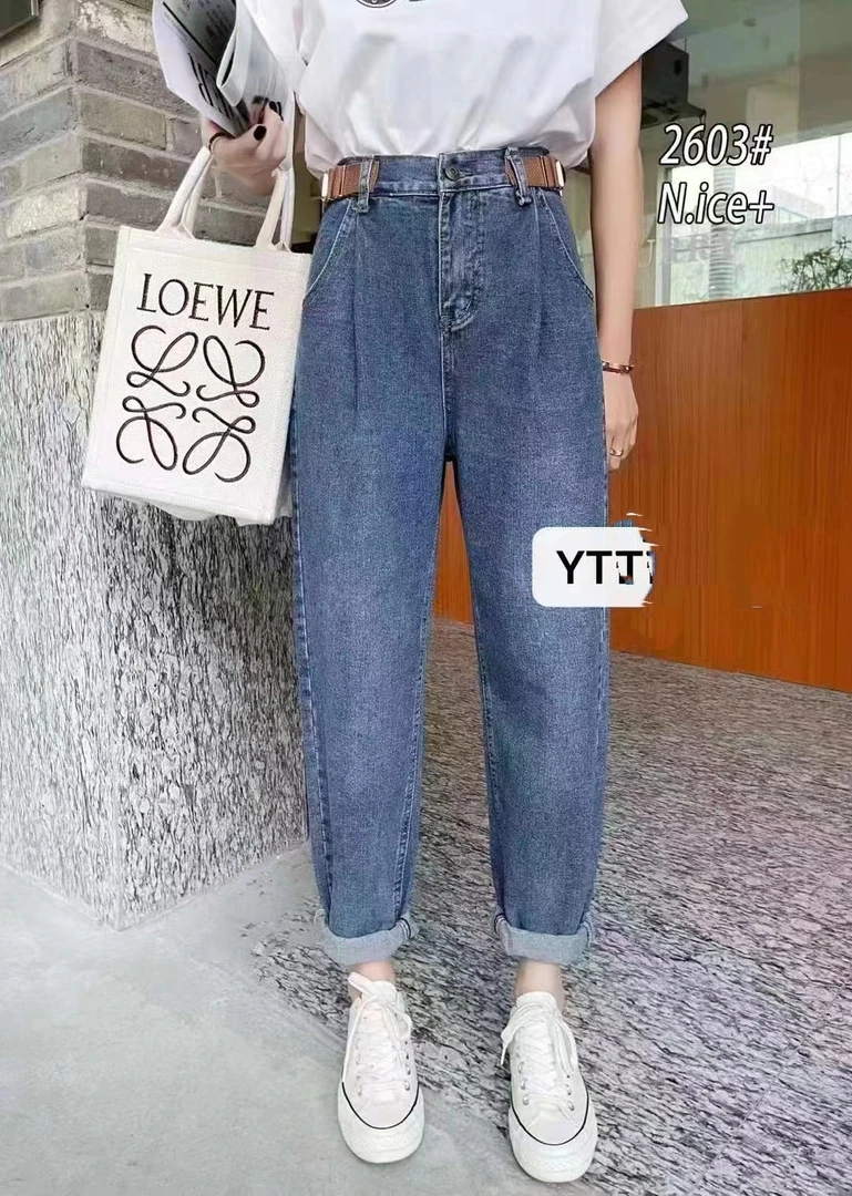 洗水显瘦不掉色牛仔裤