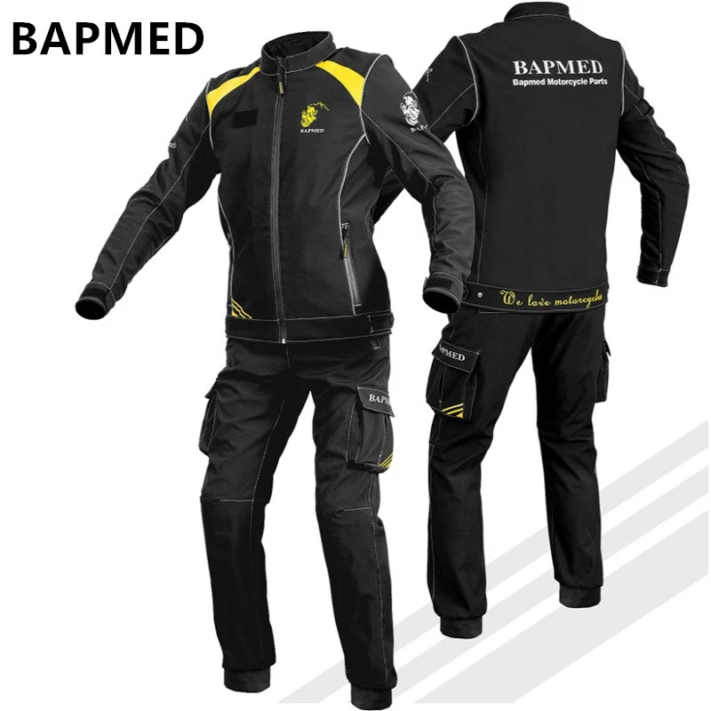 BAPMED飚牌软壳骑行服男女同款套装保暖防风防水秋冬季赛车服