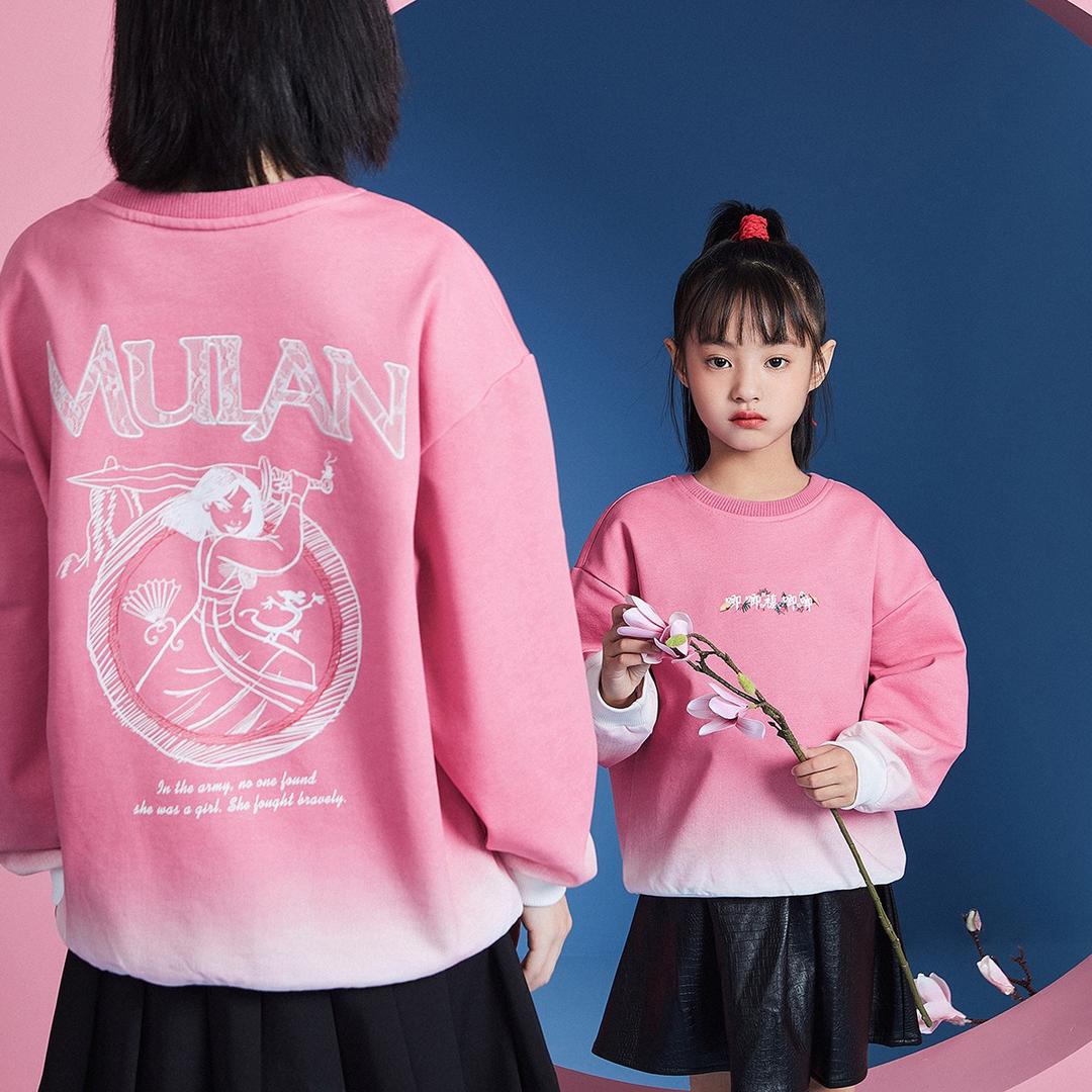 MiniPeace【花木兰】IP联名绝绝子国潮亲子装女宝卫衣 F2BFB3M01