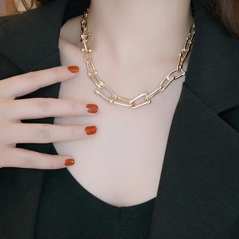oushipei/欧诗佩 铜合金项链 ins潮网红简约气质项链女锁骨链