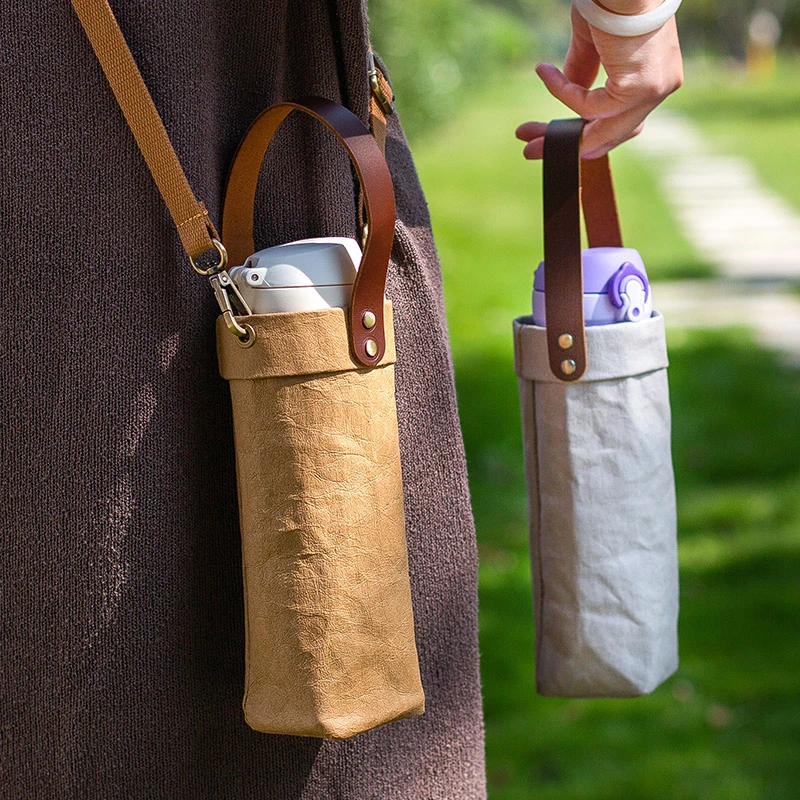 日式斜挎膳魔保温杯套通用手提小钢炮水杯套创意500mlins杯袋便携