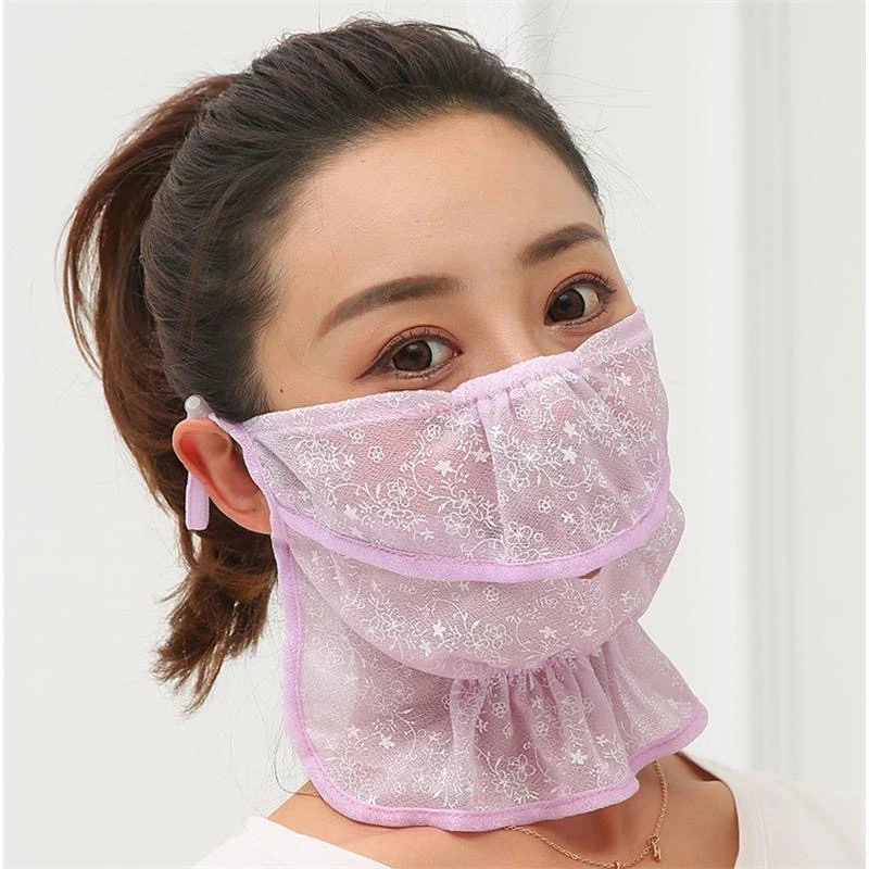 开口口罩夏季薄款女防晒面罩