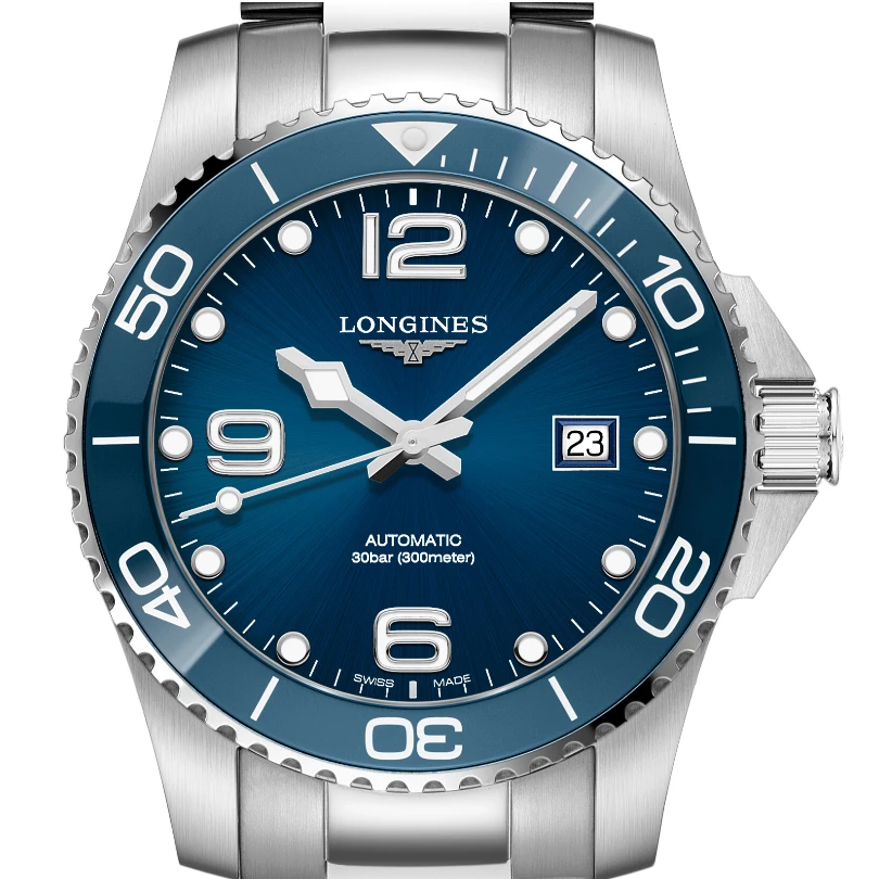 99新 Longines/浪琴 和平钟表/康卡斯/表径41/全套/蓝色/防水名表