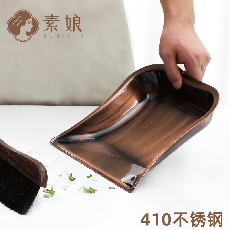 素娘加厚不锈钢簸箕小号单独手拿垃圾铲铁垃圾斗家用单个撮子畚斗