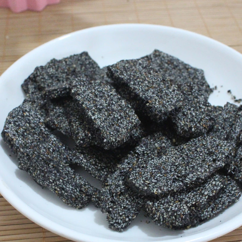 【喵鲜生】纯手工制作无添加纯土黑芝麻酥糖香脆芝麻糖粑500g*2袋