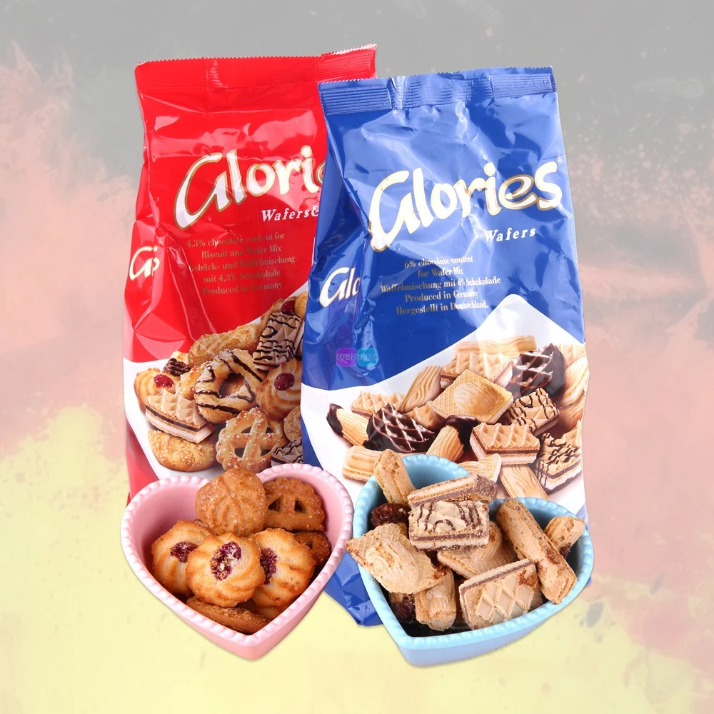 德国进口零食GLORIES哥尼斯混合曲奇华夫饼干威化饼 袋装小吃400g