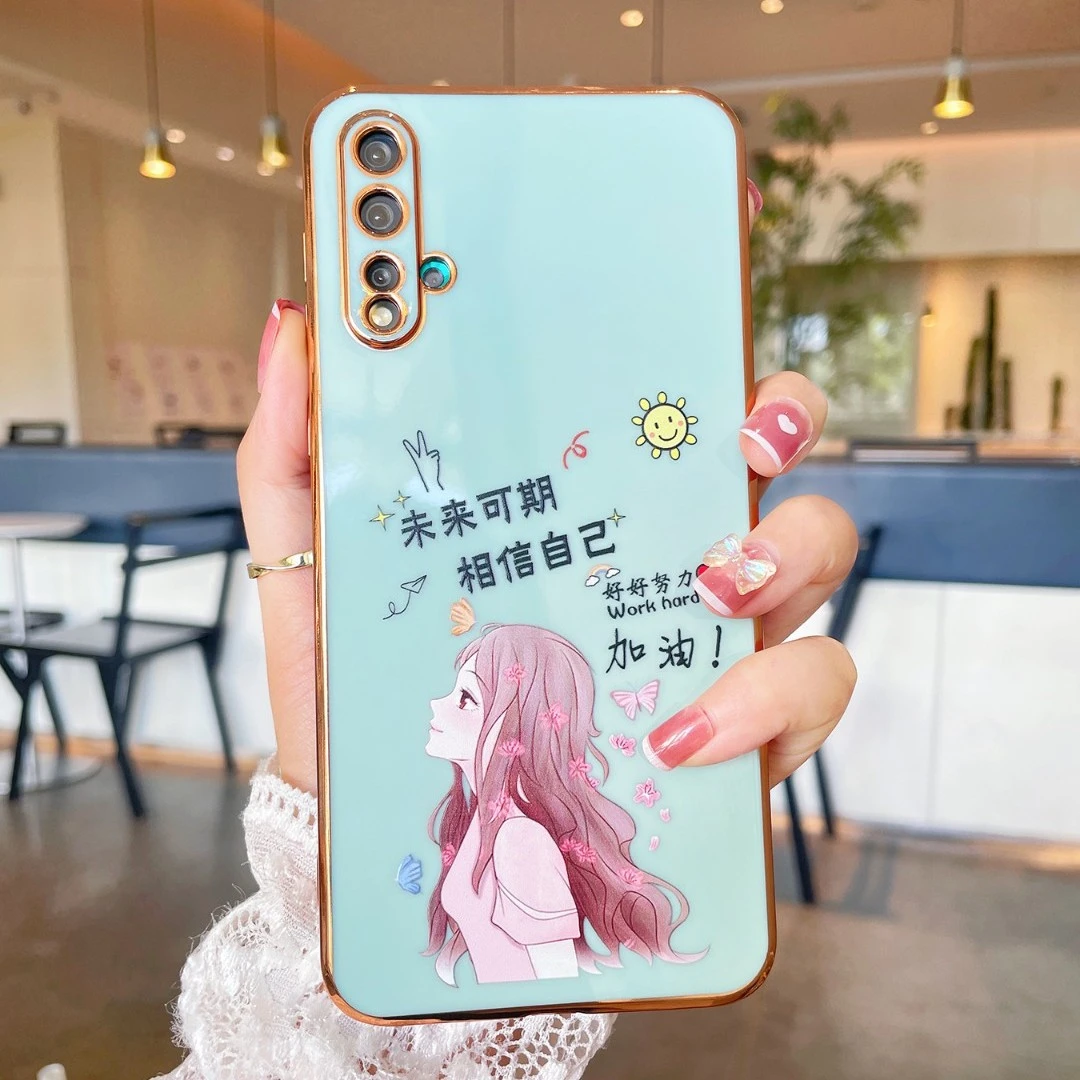 华为系列手机壳电镀未来可期硅胶创意个性镜头全包防摔保护