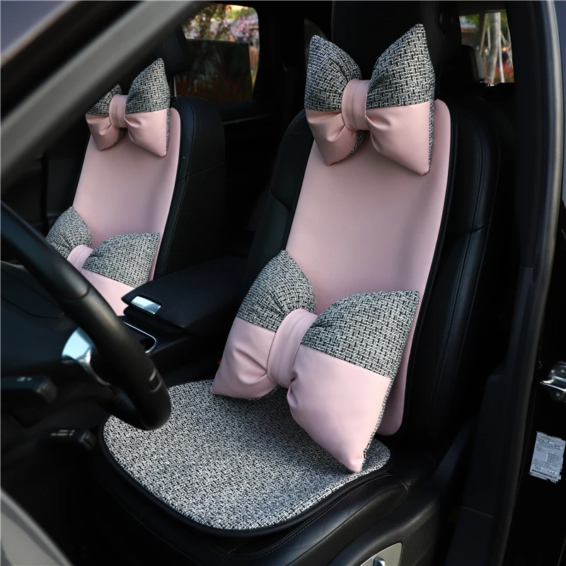 汽车坐垫小香风粗花呢四季通用坐垫时尚个性车载防滑透气单片坐垫