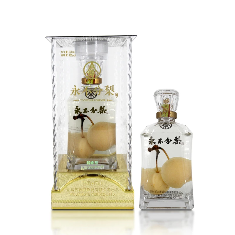 YONGBUFENLI/永不分梨双胞胎晶玻梨酒双梨40度620ml
