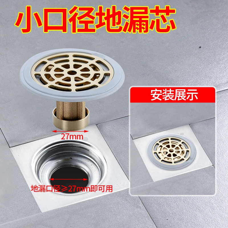卫生间防虫防臭地漏芯通用下水道防臭内芯心浴室小口径防臭神器