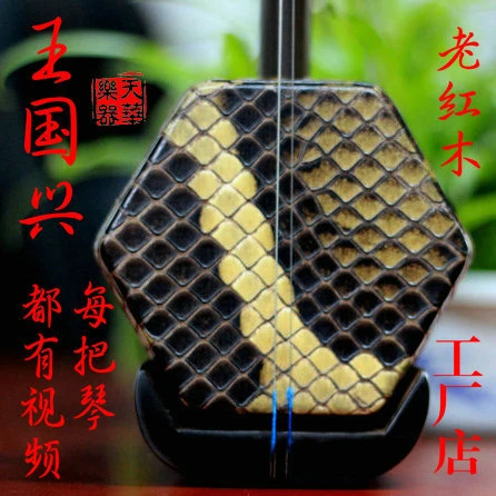 王国兴二胡大师亲制家具旧料老红木专业二胡视频选琴