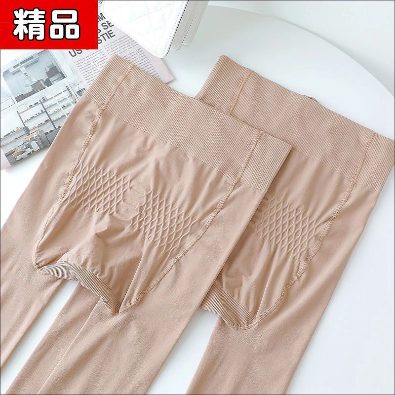 【高腰收腹】春秋中厚连裤袜女防勾加肥大码肉色打底光腿神器