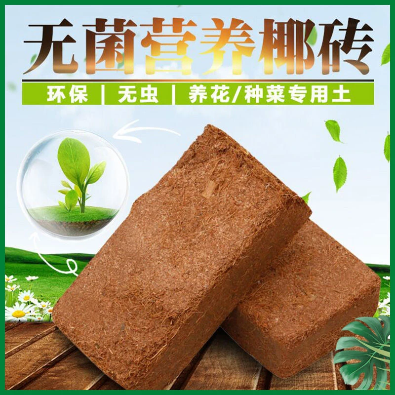椰砖营养土1块泡发7-9公升(5*10*20cm)椰土育苗绿植基质养花