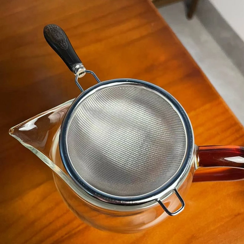 禅意日式不锈钢滤网茶漏公道杯精密过滤茶渣滤网分茶器茶道配件