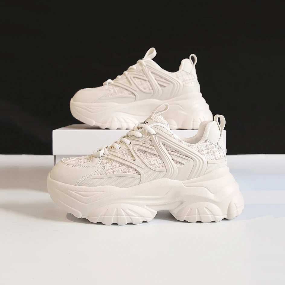 LM06 老爹鞋加绒韩版女潮2021冬季款网红小香风厚底增高女鞋