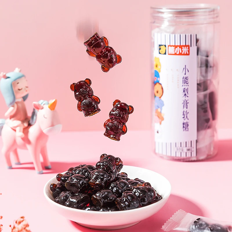 梨膏软糖小熊莱阳梨汁软糖小孩营养孕妇儿童健康小吃小零食品168g